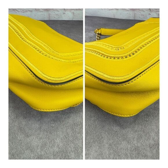 Fendi Lace Yellow Chain Baguette Shoulder Bag - Picture 9 of 16